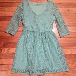 Blue tribal lace dress